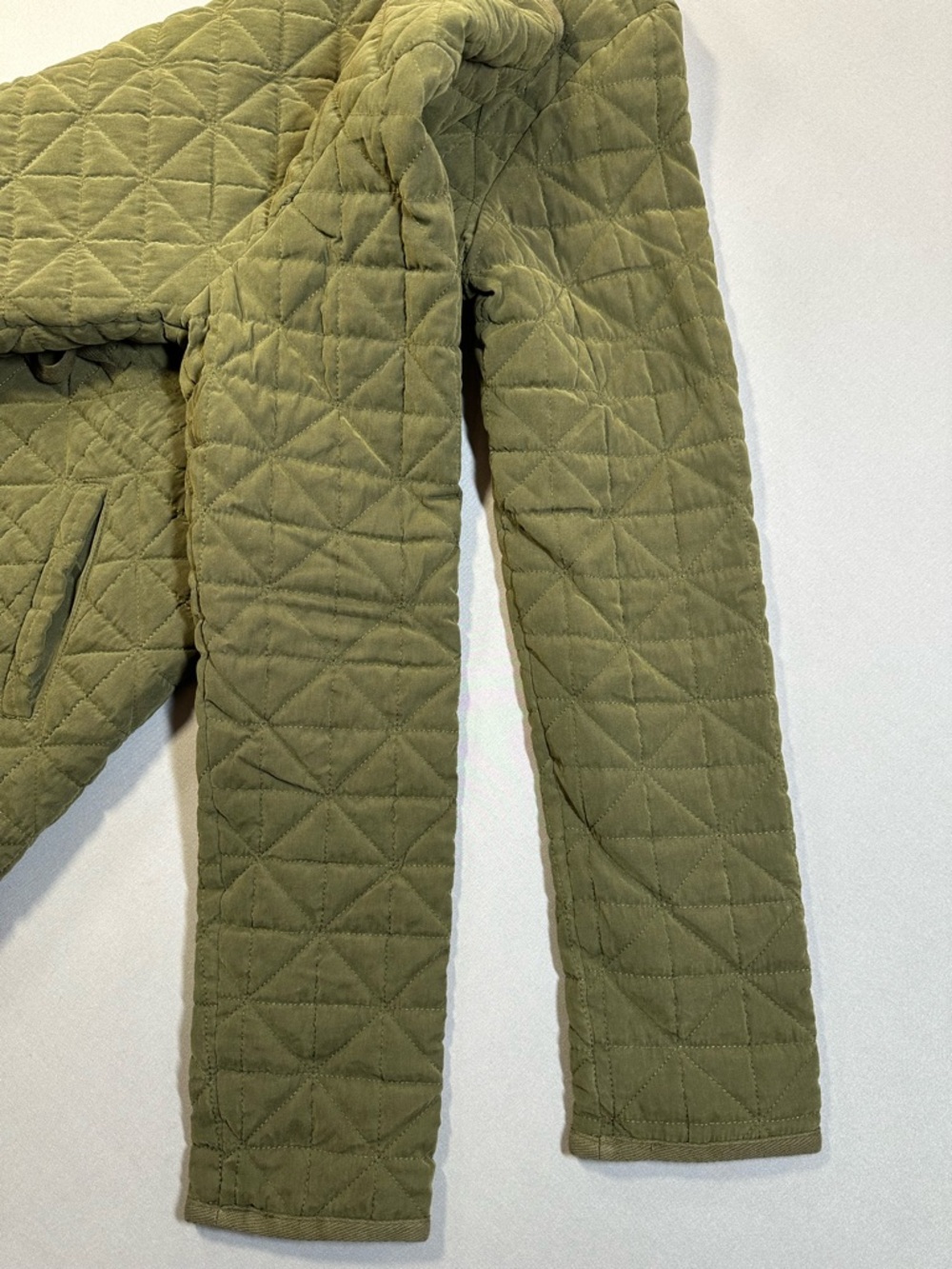 Signature Weekend Quilted Collarless Jacket, Cinch-Tie Waist - Womens Medium - Picture 9 of 12